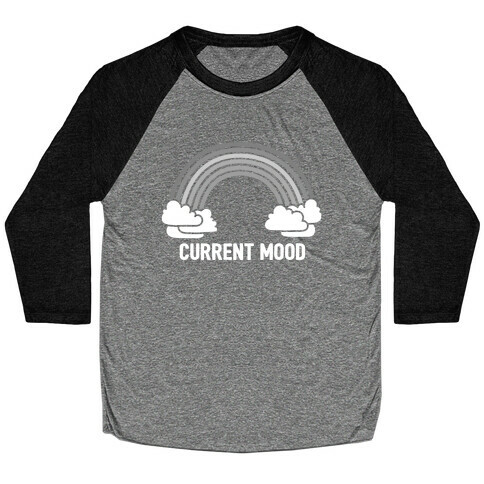 Current Mood Gray Rainbow Baseball Tee