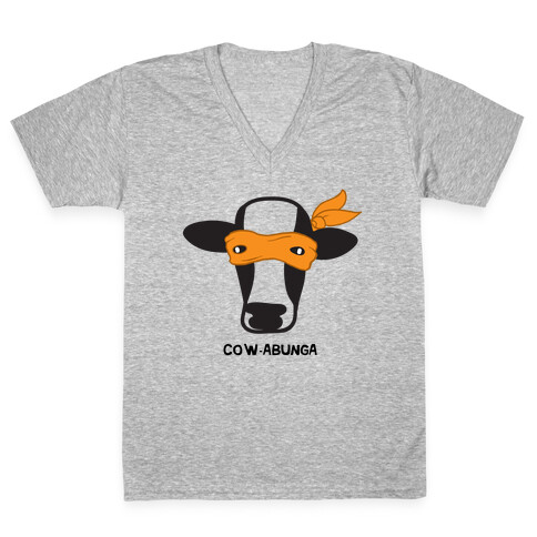 Cow-abunga V-Neck Tee Shirt