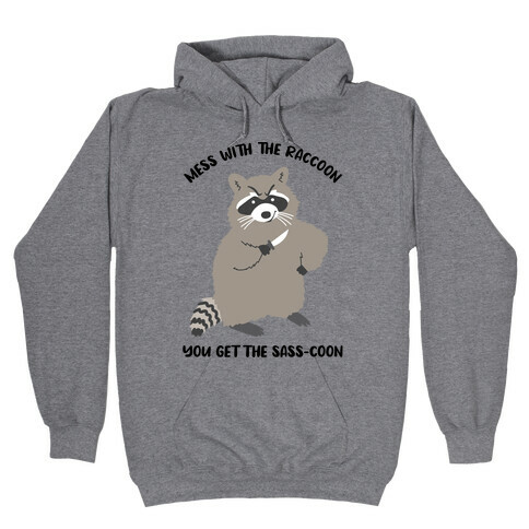  Mess With The Raccoon You Get The Sass-coon Hooded Sweatshirt