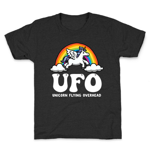 Ufo Unicorn Flying Overhead Kids T-Shirt