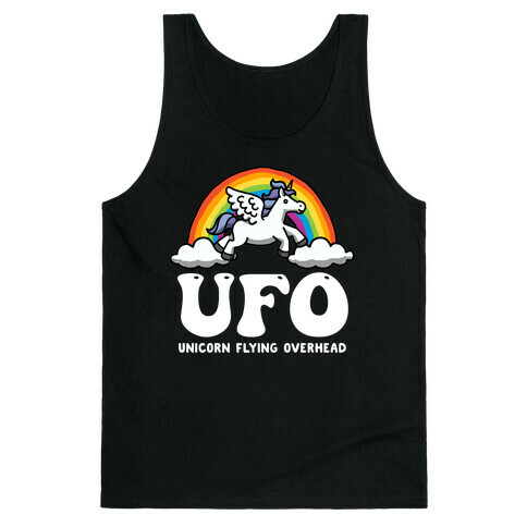 Ufo Unicorn Flying Overhead Tank Top