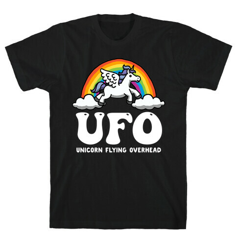 Ufo Unicorn Flying Overhead T-Shirt