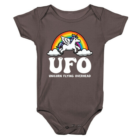 Ufo Unicorn Flying Overhead Baby One-Piece