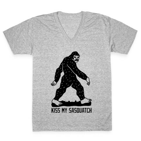 Kiss My Sasquatch  V-Neck Tee Shirt