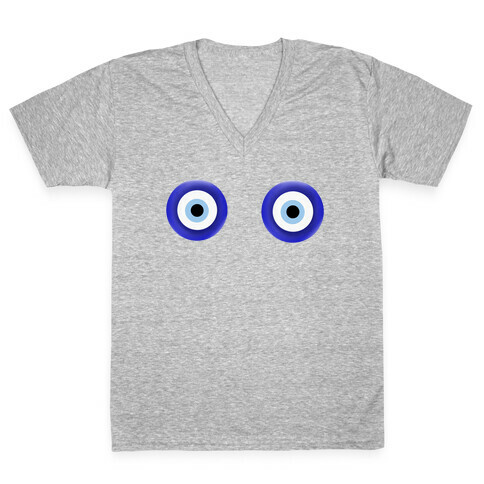Evil Eyes  V-Neck Tee Shirt