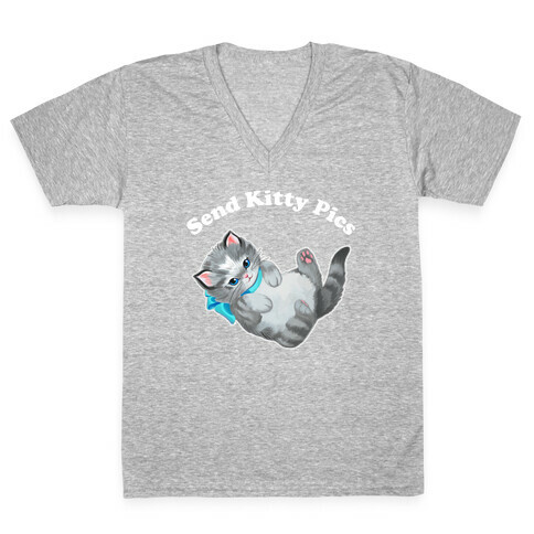 Send Kitty Pics  V-Neck Tee Shirt