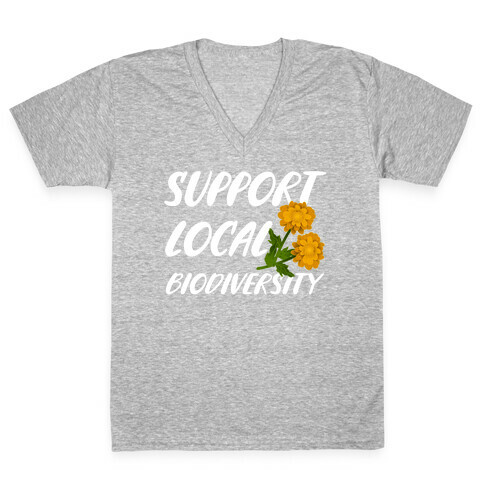 Support Local Biodiversity V-Neck Tee Shirt