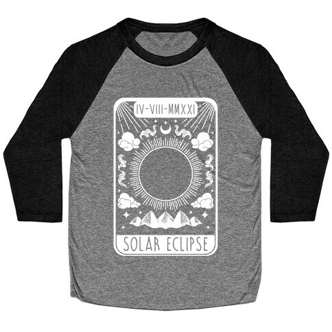 Solar Eclipse 2024 Tarot Card Baseball Tee