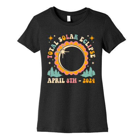Retro Boho Total Solar Eclipse Womens T-Shirt