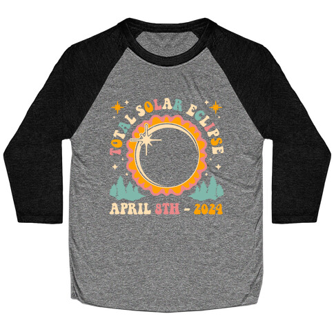 Retro Boho Total Solar Eclipse Baseball Tee