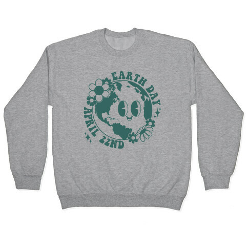 Earth Day Retro Cartoon Pullover