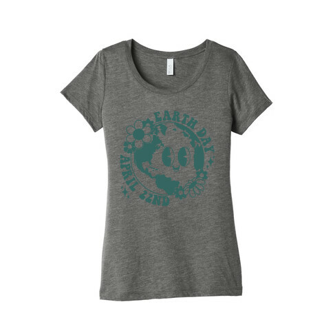 Earth Day Retro Cartoon Womens T-Shirt