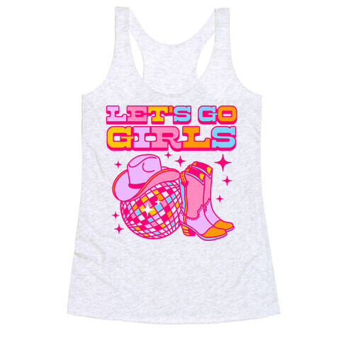 Let's Go Girls Cowgirl Disco Racerback Tank Top