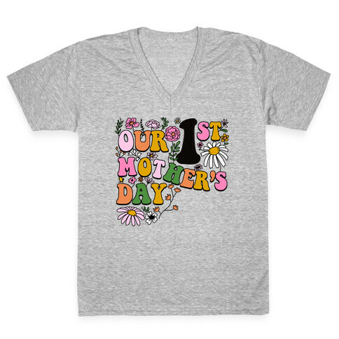 Our 1st Mother's Day V-Neck Tee Shirt