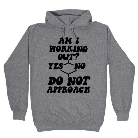 Am I Working Out? Do Not Approach Hooded Sweatshirt