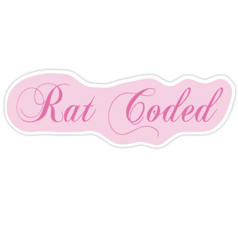 Rat Coded Die Cut Sticker