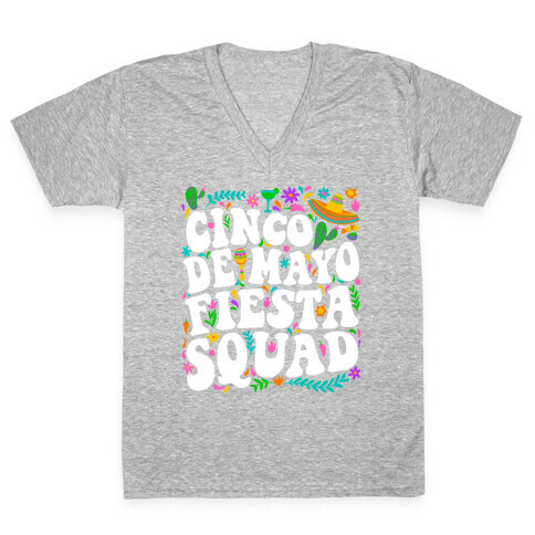 Cinco De Mayo Fiesta Squad V-Neck Tee Shirt