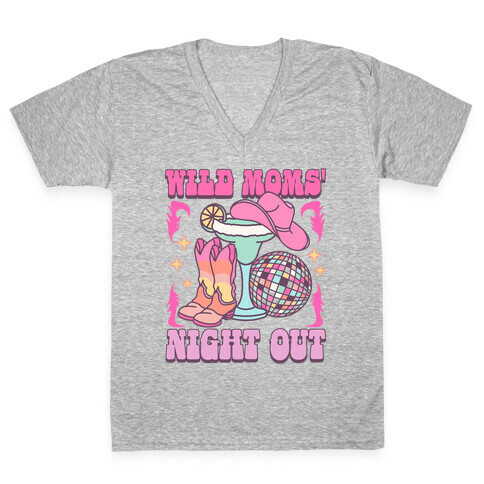 Wild Moms Night Out V-Neck Tee Shirt