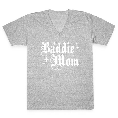 Baddie Mom V-Neck Tee Shirt