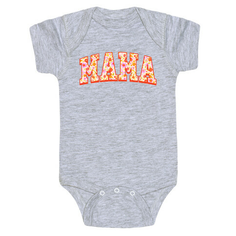 Floral Mama Text Baby One-Piece