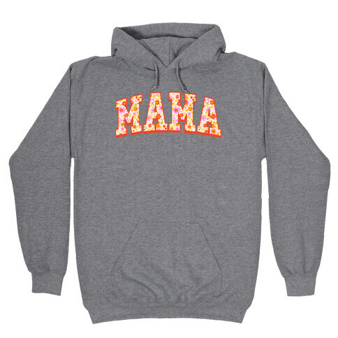 Floral Mama Text Hooded Sweatshirt