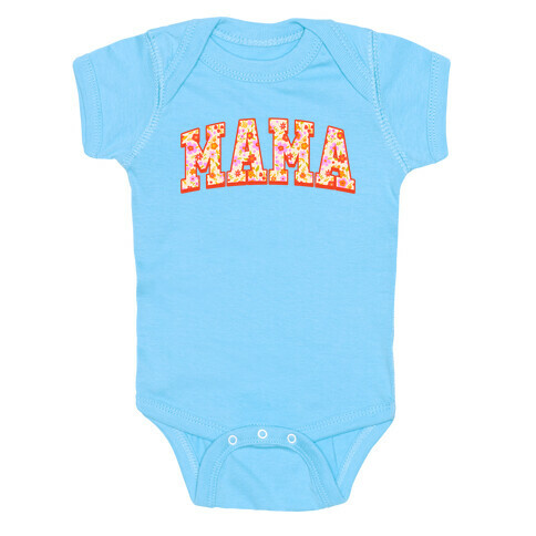 Floral Mama Text Baby One-Piece