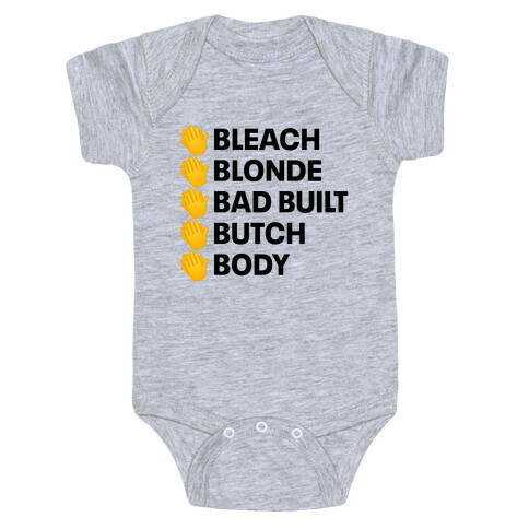 Bleach Blonde Bad Built Butch Body Baby One-Piece
