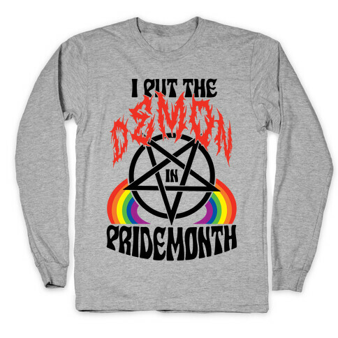 Pentagram I Put The Demon In Pride Month Long Sleeve T-Shirt