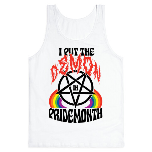 Pentagram I Put The Demon In Pride Month Tank Top
