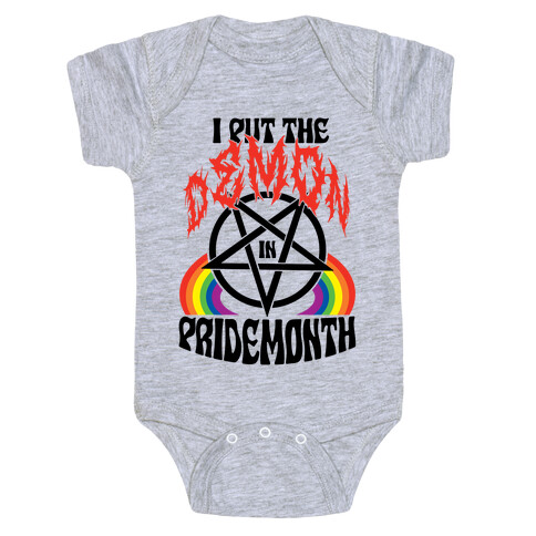 Pentagram I Put The Demon In Pride Month Baby One-Piece