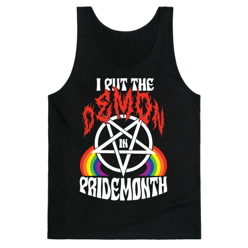 Pentagram I Put The Demon In Pride Month Tank Top