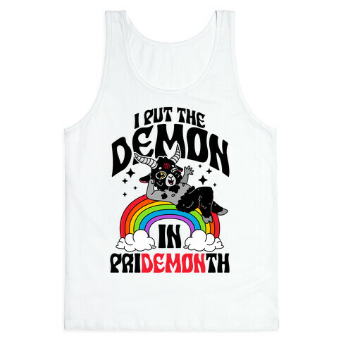 Baphomet I Put The Demon In Pride Month Tank Top