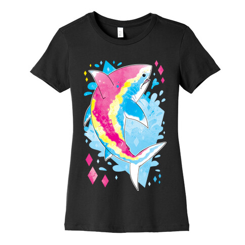Pride Sharks: Pan Womens T-Shirt