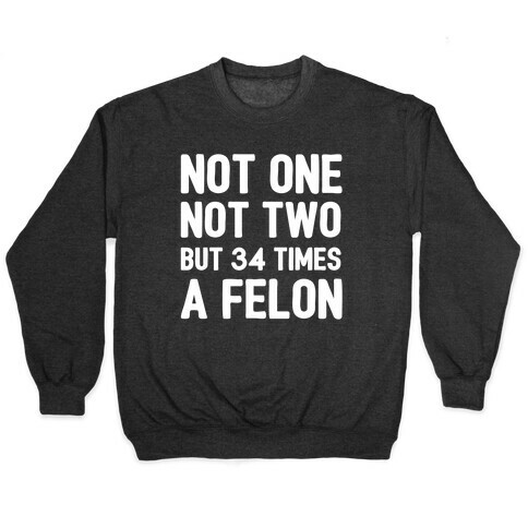 Not One Not Two But 34 Times A Felon  Pullover