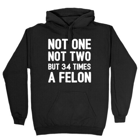 Not One Not Two But 34 Times A Felon  Hooded Sweatshirt