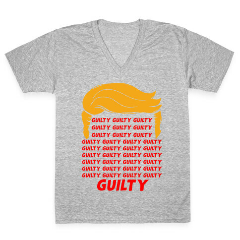 34 Times Guilty Trump V-Neck Tee Shirt