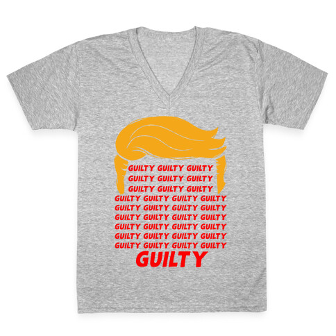 34 Times Guilty Trump V-Neck Tee Shirt