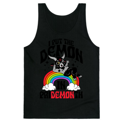 Baphomet I Put The Demon In Pride Month Tank Top