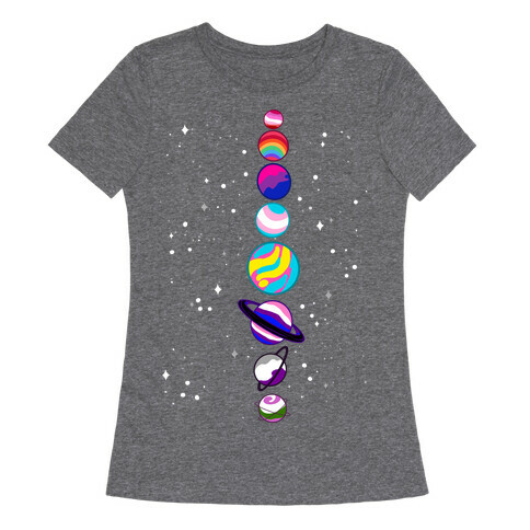 LGBTQ+ Planets Womens T-Shirt