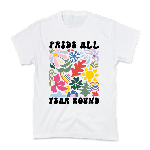 Pride All Year Round Abstract Florals Kids T-Shirt