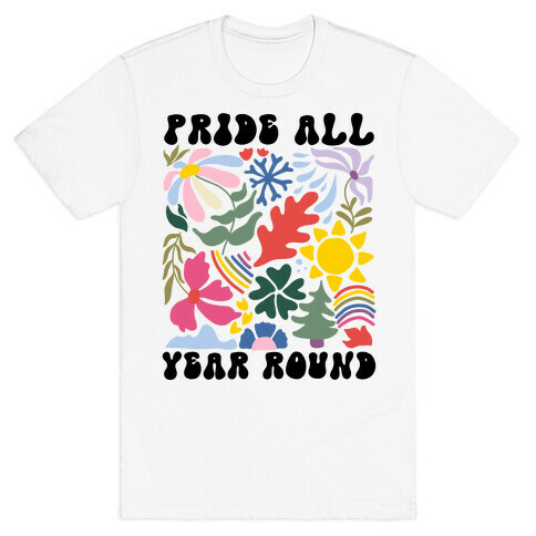 Pride All Year Round Abstract Florals T-Shirt