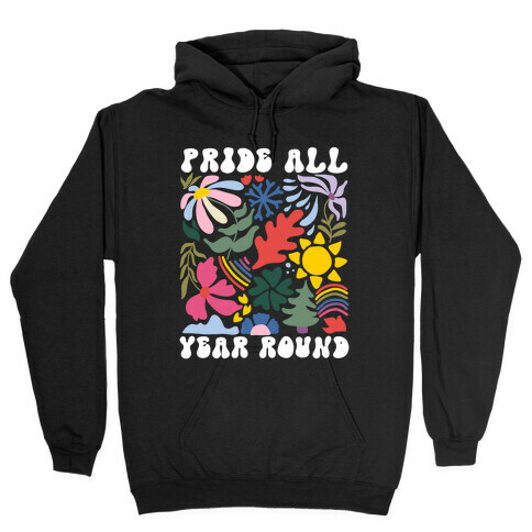 Pride All Year Round Abstract Florals Hooded Sweatshirt