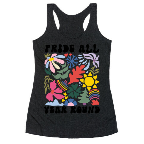 Pride All Year Round Abstract Florals Racerback Tank Top