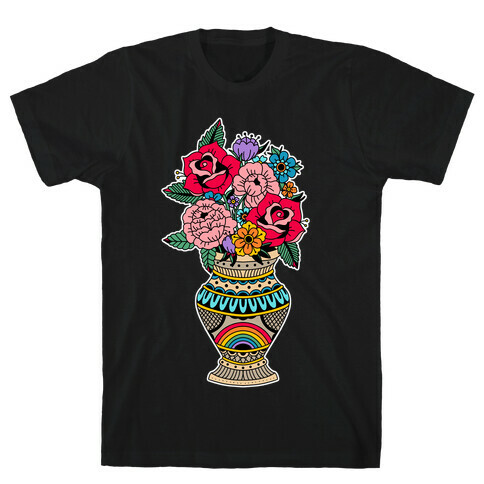 American Traditional Pride Bouquet Tattoo Style T-Shirt