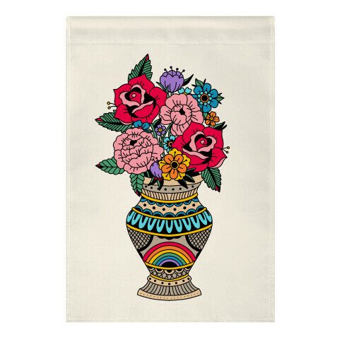 American Traditional Pride Bouquet Tattoo Style Garden Flag