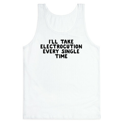 Trump Sharks or Electrocution Speech Quote Tank Top