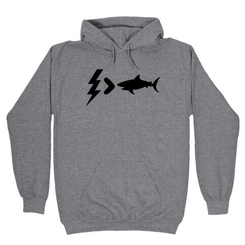 Electrocution Over Shark Trump Hooded Sweatshirt