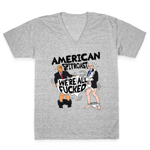 American Spit Roast V-Neck Tee Shirt