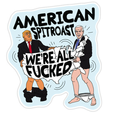 American Spit Roast Die Cut Sticker