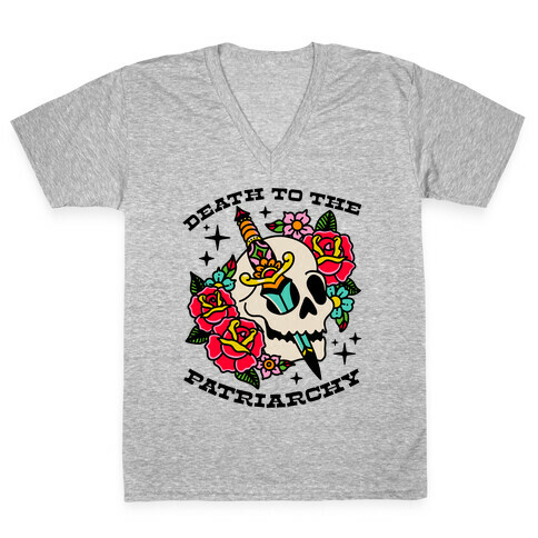 Death to The Patriarchy V-Neck Tee Shirt